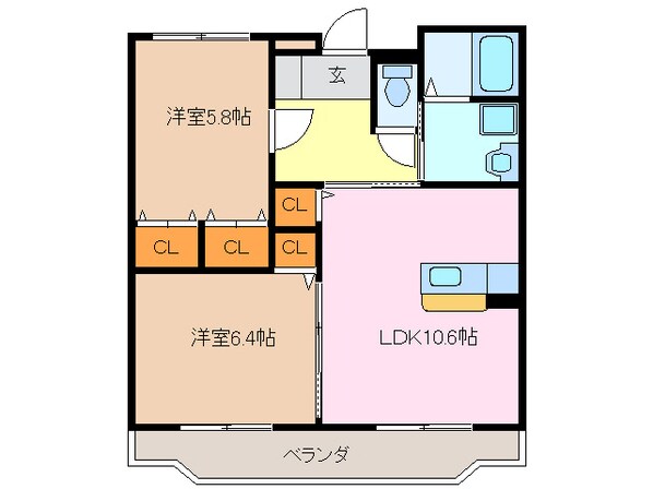 長太ノ浦駅 徒歩7分 2階の物件間取画像